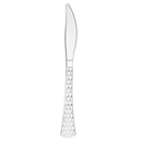 Disposable_Glamour - Silver Reusable Plastic Knives 20pc