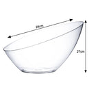 Disposable 1 Transparent Reusable Plastic Serving Bowl - Oval
