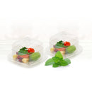 Disposable_Transparent Square Reusable Plastic Mini Cup 70ml/2.5oz 10pc