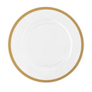 Disposable_Transparent & Gold Reusable Plastic Charger Plate 33cm/13in 4pc