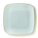 Disposable_Classic - Turquoise & Gold Square Reusable Plastic Plate 25cm/10in 10pc