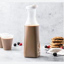 Disposable 1 Transparent & White Square Reusable Plastic Pitcher With Lid 1.5L