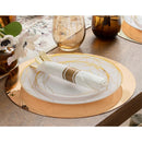 Disposable 1 Gold Round Reusable Plastic Mirror Charger Plate