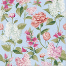 Disposable 20 Blue & Pink Napkin 33x33cm - Lilac With Peonies