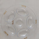 Disposable 1 Transparent & Gold Reusable Plastic Serving Tray 30cm - Passover Seder Plate