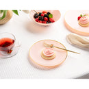 Disposable 32 Pink & Gold Reusable Plastic Combo Plate - Classic