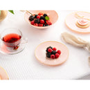 Disposable 10 Pink & Gold Reusable Plastic Plate 19cm - Classic