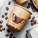 Disposable 50 Brown Reusable Paper Paper Hot Cups
