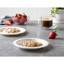 Disposable 18 White Reusable Sugarcane Plate 23cm - Bio