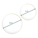 Disposable 20 Transparent & Gold Reusable Plastic Combo Plate - Edge