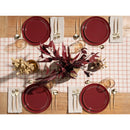 Disposable 10 Cranberry & Gold Reusable Plastic Plate 16cm - Edge