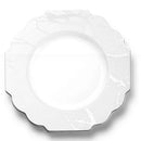 Disposable 10 White & Silver Reusable Plastic Plate 27cm - Grand