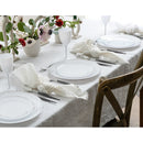 Disposable 32 White & Silver Reusable Plastic Combo Plate - Metrix