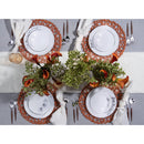 Disposable 32 White & Silver Reusable Plastic Combo Plate - Orchid