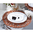 Disposable 10 White & Silver Reusable Plastic Plate 26cm - Orchid