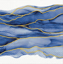 Disposable 20 Blue Napkin 33x33cm - Watercolor Waves