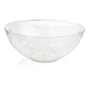 Disposable 1 Transparent Reusable Plastic Serving Bowl 2L - Flower