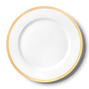 Disposable 4 White & Gold Reusable Plastic Charger Plate 33cm
