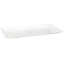 Disposable 1 Transparent Reusable Plastic Serving Tray 14x35cm - Mahogany