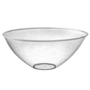 Disposable 1 Silver Glitter Reusable Plastic Serving Bowl 3.3L - Curve