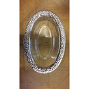 Disposable 12 Transparent & Silver Reusable Plastic Dessert Bowl - Hammered