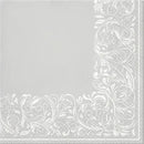 Disposable 20 Silver Napkin 33x33cm - Elegant Tangle Silver