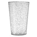 Disposable 20 Silver Glitter Reusable Tumblers