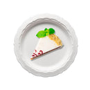 Disposable 18 White Reusable Sugarcane Plate 19cm - Bio