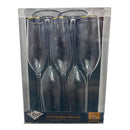 Disposable 5 Transparent & Gold Reusable Champagne & Cocktail Cups - Line