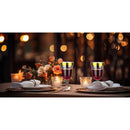 Disposable 10 Transparent & Gold Reusable Plastic Wine Cups - Line