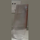 Disposable 6 Transparent & Gold Reusable Champagne & Cocktail Cups - Ribbed