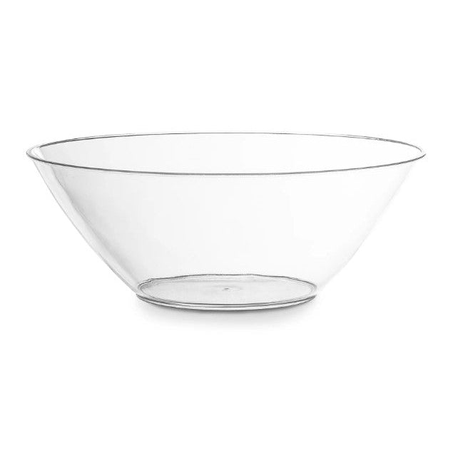 Disposable 20 Transparent Reusable Plastic Dessert Bowl - Curve 