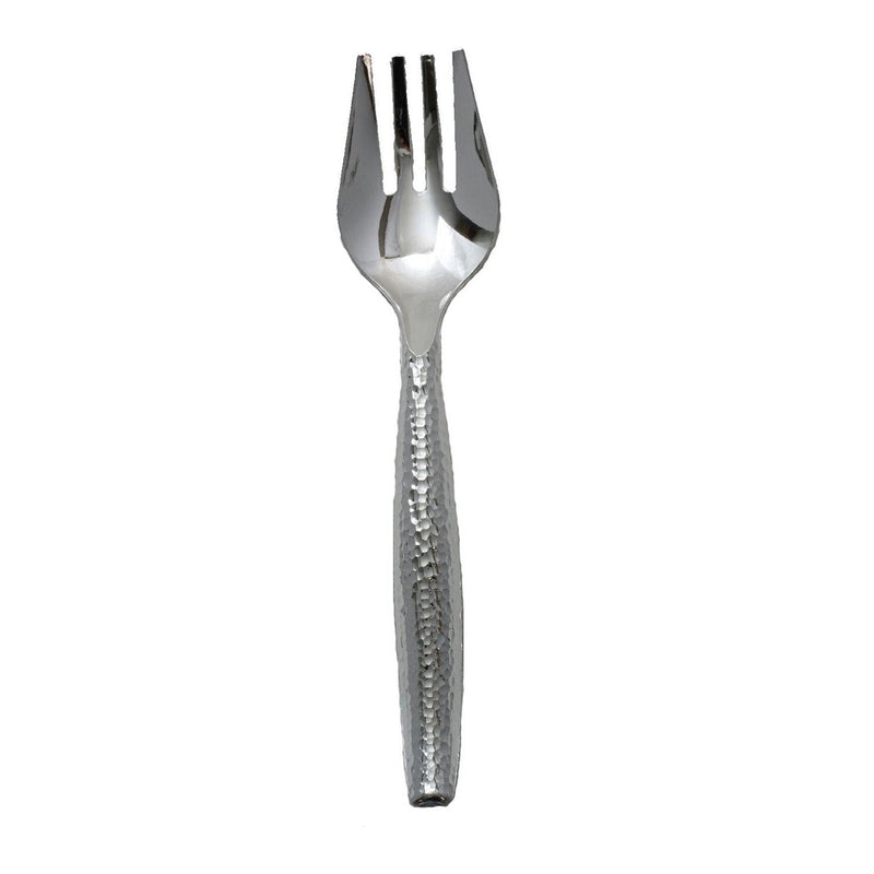 Disposable_Hammered - Silver Reusable Plastic Serving Utensil