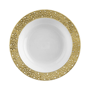 Disposable_Inspiration - White & Gold Reusable Plastic Dessert Bowl 150ml/5oz 10pc