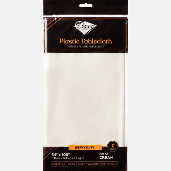 Disposable 1 Cream Tablecloth 138x274cm 