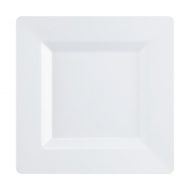 Disposable_Carre - White Square Reusable Plastic Plate 23cm/9in 10pc