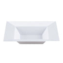 Disposable_Carre - White Square Reusable Plastic Soup Bowl 400ml/13.5oz 10pc