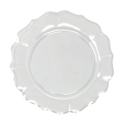 Disposable_Scallop - Transparent Reusable Plastic Plate 19cm/7.5in 10pc