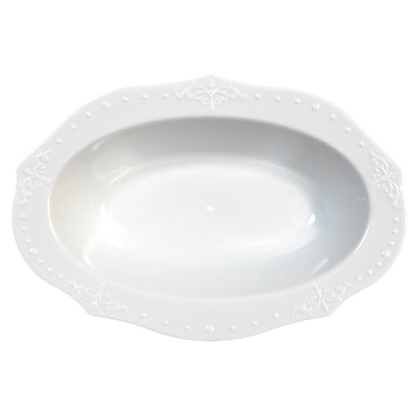 Disposable_Antique - White Reusable Plastic Dessert Bowl 150ml/5oz 20pc