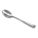 Disposable_Polished - Silver Reusable Plastic Spoons 19cm/7.5in 20pc