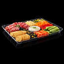 Disposable Transparent Reusable Plastic Serving Tray 30x45cm - Scallop 