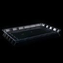 Disposable Transparent Reusable Plastic Serving Tray 30x45cm - Scallop 