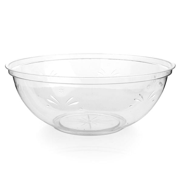 Disposable_Flower - Transparent Reusable Plastic Serving Bowl 1L/34oz