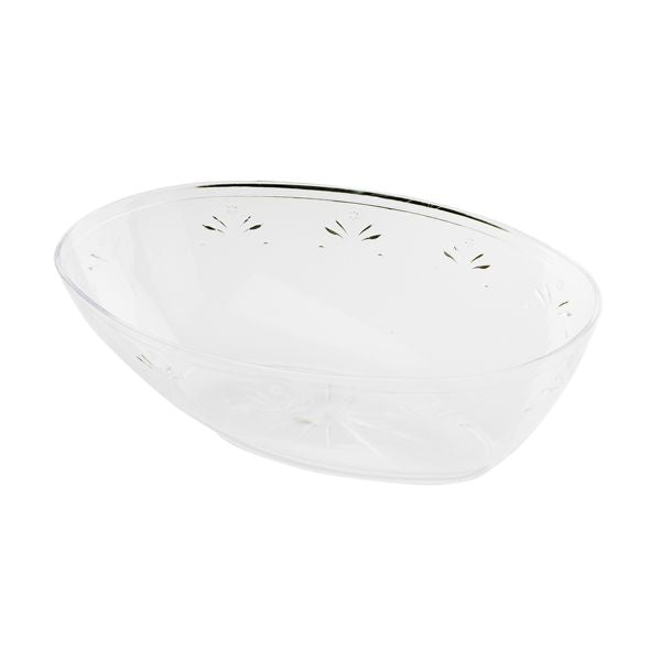 Disposable_Oval - Transparent Reusable Plastic Serving Bowl 3L/101oz