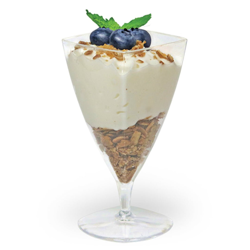 10 transparente , Wiederverwendbar Mini-Dessertbecher aus Kunststoff, 45 ml