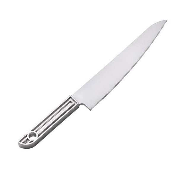 Disposable 1 Silver Reusable Plastic Bread Knife 