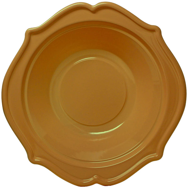 Disposable_Festive - Gold Reusable Plastic Soup Bowl 400ml/13.5oz 12pc