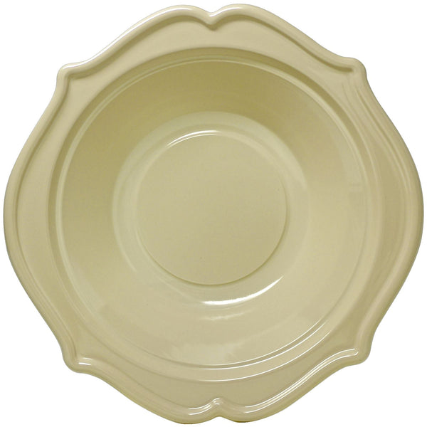 Disposable_Festive - Cream Reusable Plastic Soup Bowl 400ml/13.5oz 12pc