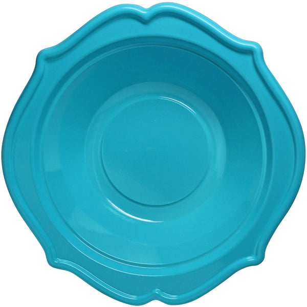 Disposable_Festive - Turquoise Reusable Plastic Soup Bowl 400ml/13.5oz 12pc