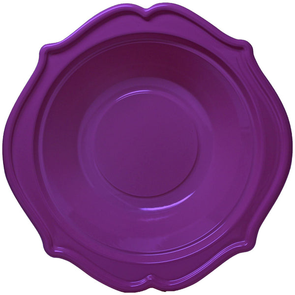 Disposable_Festive - Purple Reusable Plastic Soup Bowl 400ml/13.5oz 12pc